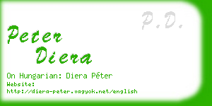 peter diera business card