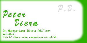 peter diera business card